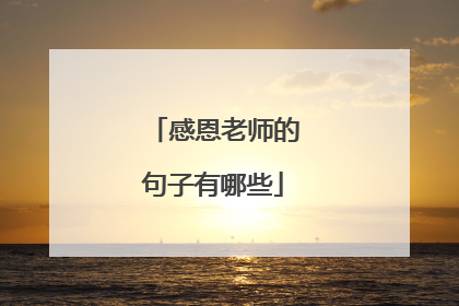 感恩老师的句子有哪些