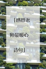 感恩老师最暖心诗句