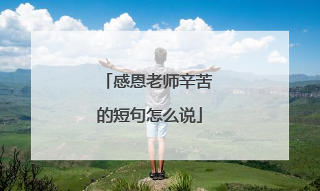 感恩老师辛苦的短句怎么说
