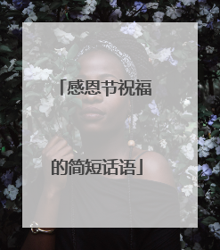 感恩节祝福的简短话语
