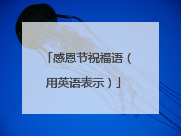 感恩节祝福语(用英语表示)