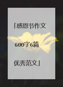 感恩节作文600字6篇优秀范文