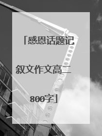 感恩话题记叙文作文高二800字