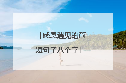 感恩遇见的简短句子八个字