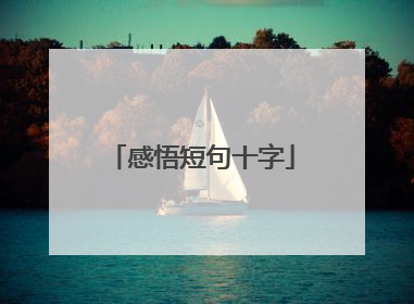感悟短句十字