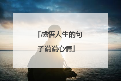 感悟人生的句子说说心情