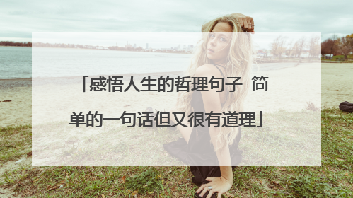 感悟人生的哲理句子 简单的一句话但又很有道理