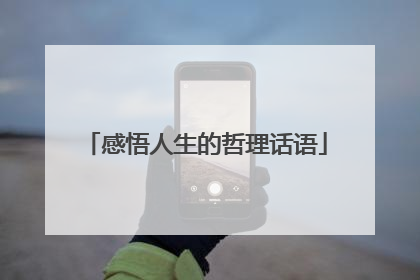 感悟人生的哲理话语