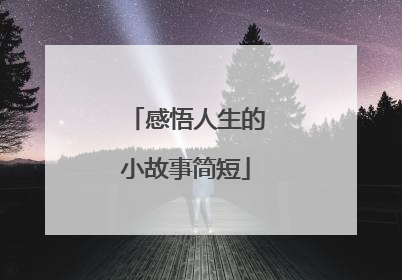 感悟人生的小故事简短