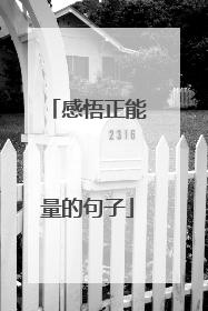 感悟正能量的句子