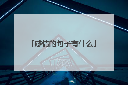 感情的句子有什么