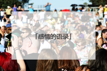 感情的语录