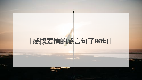 感慨爱情的感言句子80句