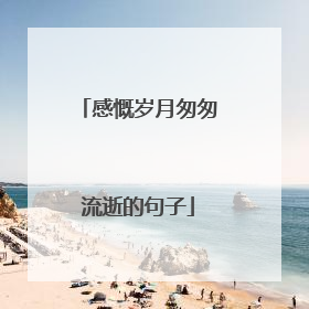 感慨岁月匆匆流逝的句子