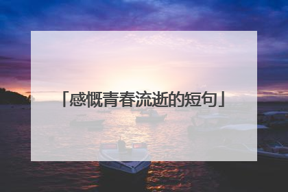 感慨青春流逝的短句