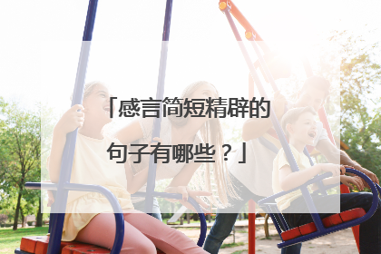 感言简短精辟的句子有哪些？