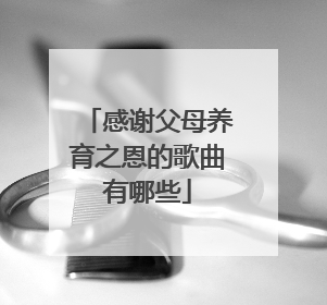 感谢父母养育之恩的歌曲有哪些