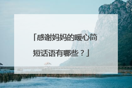 感谢妈妈的暖心简短话语有哪些?