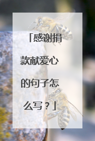 感谢捐款献爱心的句子怎么写？