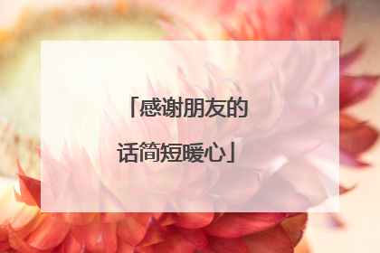 感谢朋友的话简短暖心