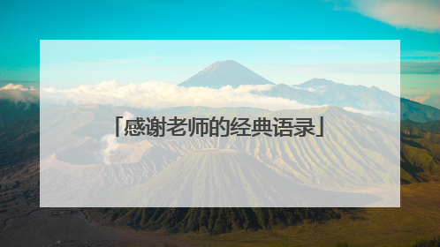 感谢老师的经典语录