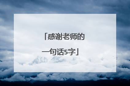 感谢老师的一句话5字