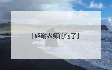 感谢老师的句子