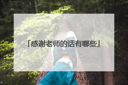 感谢老师的话有哪些