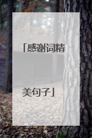 感谢词精美句子