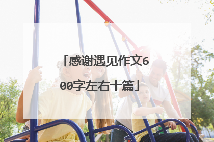 感谢遇见作文600字左右十篇