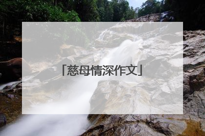 慈母情深作文