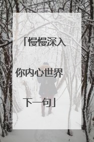 慢慢深入你内心世界下一句