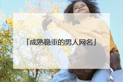 成熟稳重的男人网名