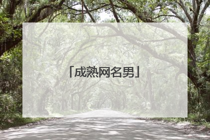 成熟网名男