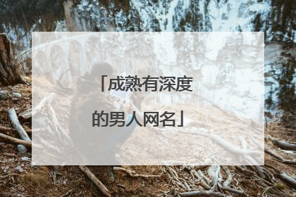 成熟有深度的男人网名