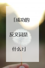 成功的反义词是什么?