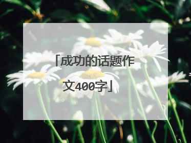 成功的话题作文400字