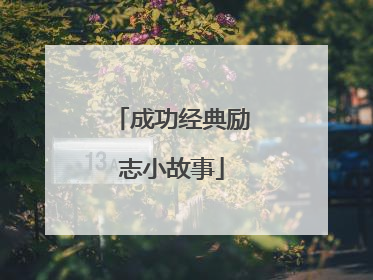 成功经典励志小故事
