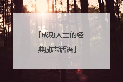 成功人士的经典励志话语