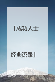 成功人士经典语录