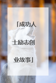 成功人士励志创业故事