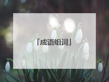 成语组词