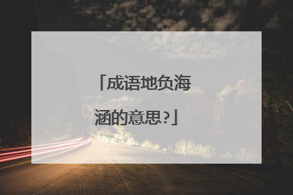 成语地负海涵的意思?