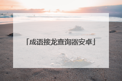 成语接龙查询器安卓