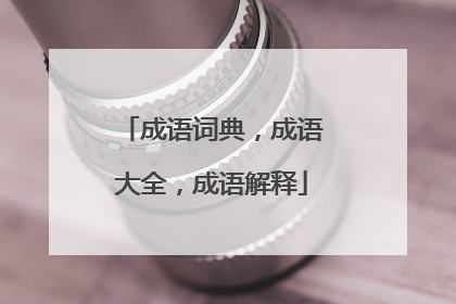 成语词典,成语大全,成语解释