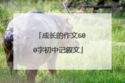 成长的作文600字初中记叙文