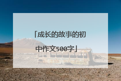 成长的故事的初中作文500字