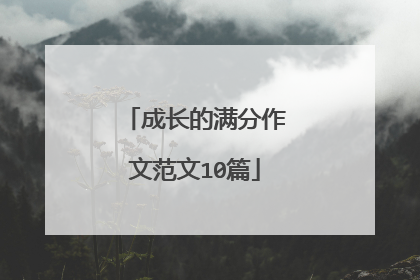 成长的满分作文范文10篇