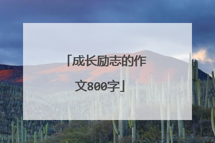 成长励志的作文800字