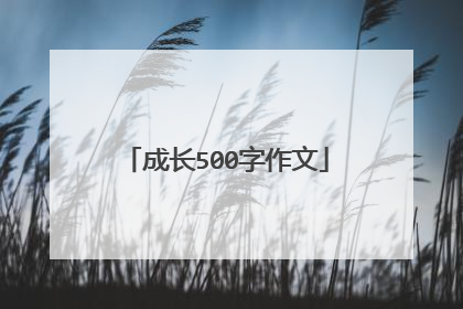 成长500字作文